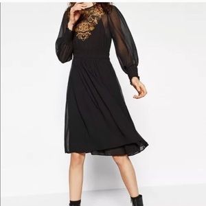 Black Embroidered ZARA dress
